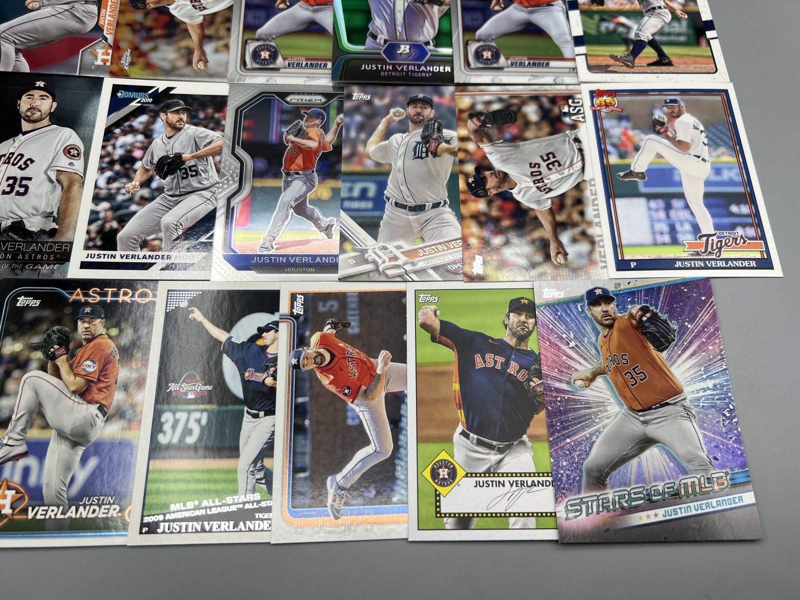 (20) Justin Verlander Baseball Cards