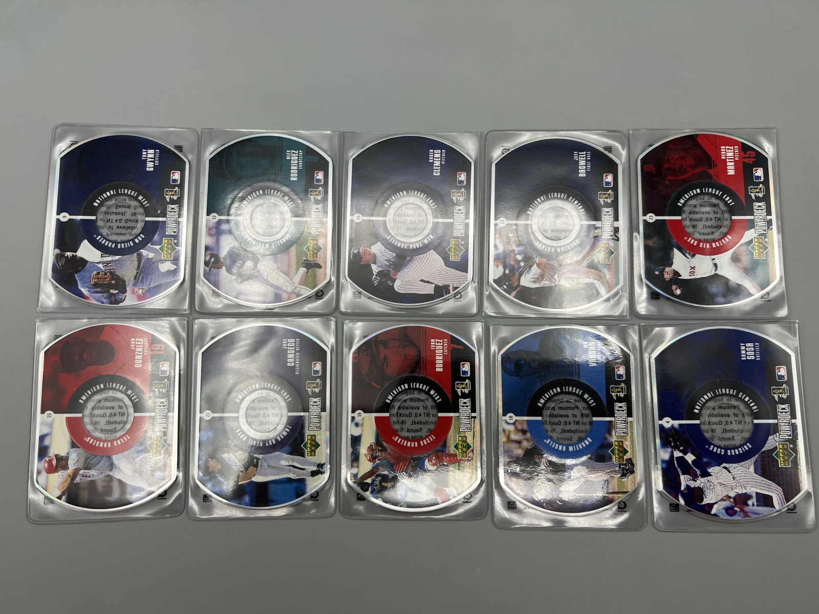 (10) 1999 Upper Deck Powerdeck Baseball Star Player Discs