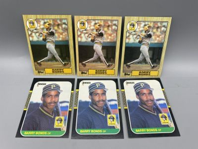 1987 Topps Barry Bonds RC's #320 X3 & 1987 Donruss. 1987 Topps Barry Bonds RC's #320 X3 &