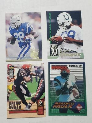 Lot of (4) Marshall Faulk Rookie Cards