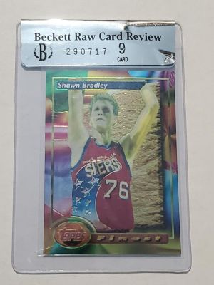 1993-94 Topps Finest #220 Shawn Bradley Philadelphia. Graded Beckett RCR 9
