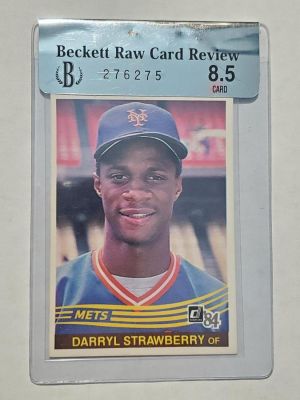 1984 Donruss Darryl Strawberry RC Graded Beckett RCR 8.5