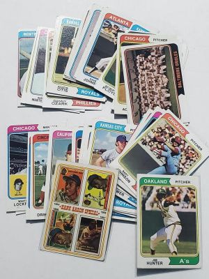 1974 Topps Baseball 50 Card Lot - Varying Conditions