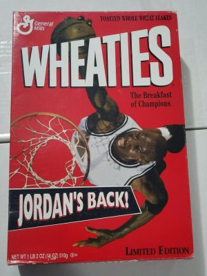Michael Jordan Wheaties Box Series 23. Never Opened, Has Cereal Inside