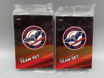 Lot of (2) 2019 Louisville Bats Minor League Team Set - Aquino, Blandino, Antone, Romano