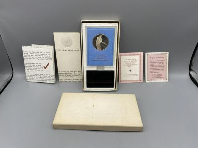 1985 Franklin Mint Pete Rose Base Hit Record Sterling Silver Commemorative Medal