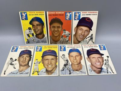 1954 Topps Baseball Cincinnati Reds Lot of 7 Cards - Varying Conditions