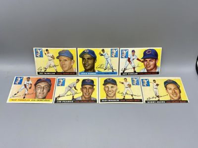 1955 Topps Cincinnati Reds Lot of 7 Cards - Varying Conditions