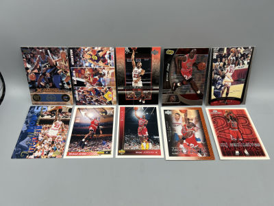 Lot of (10) Assorted Michael Jordan Basketball Cards - Varying Conditions