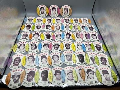 Lot of Assorted 1976 MSA Discs W/ Many Stars - Hank Aaron, Nolan Ryan, Mike Schmidt