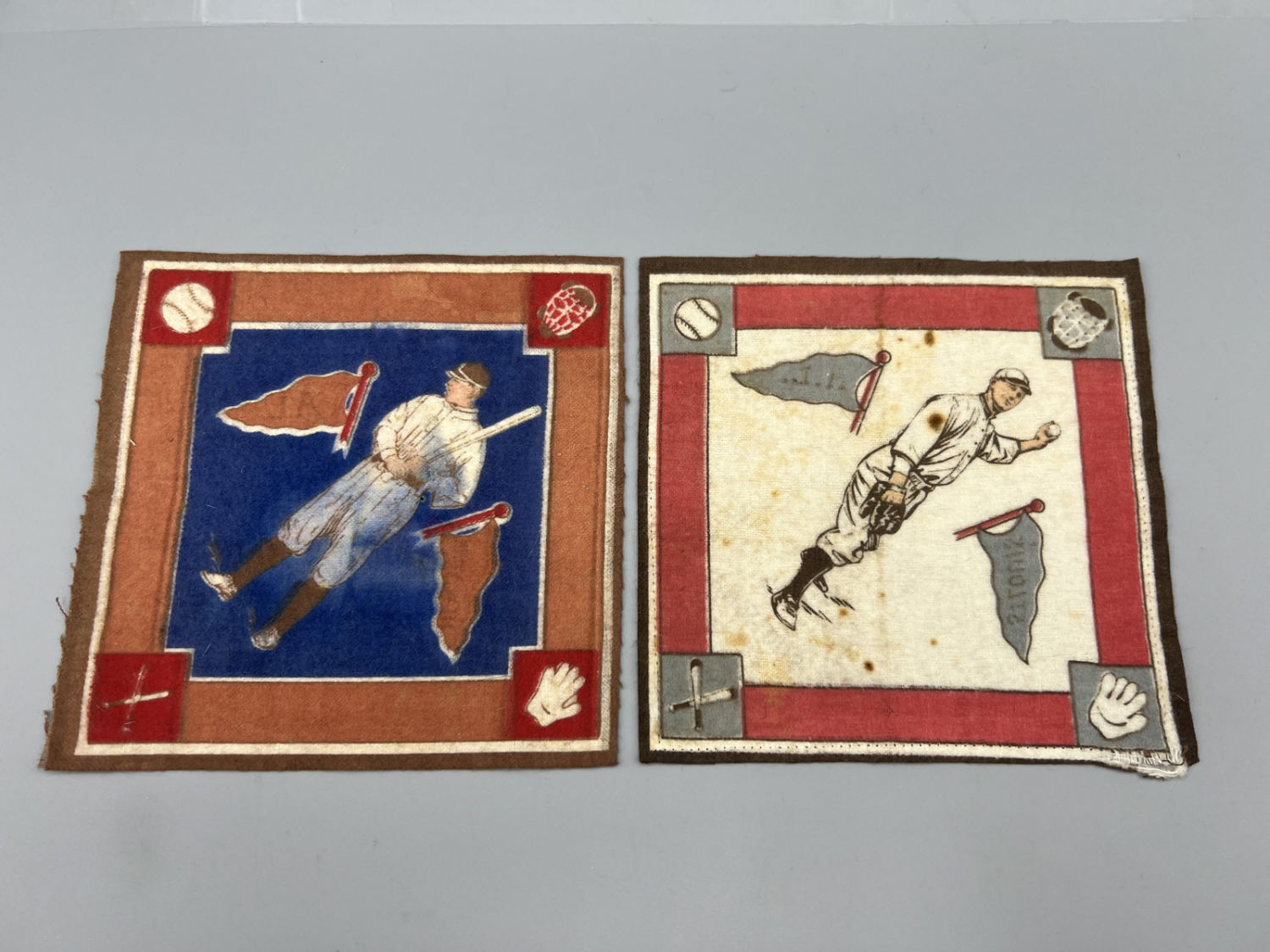 Lot 99c 1914 B 18 Baseball Felt Pennant Blankets Jimmy Walsh Brown lot-99c-1914-b-18-baseball-felt-pennant-blankets-jimmy-walsh-brown