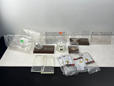 Lot of Assorted Sports Memorabilia Holders & Cases