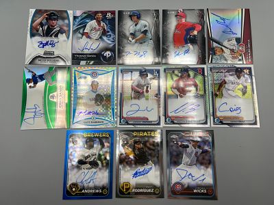 Lot of (13) Baseball Autograph Cards w/Rookies