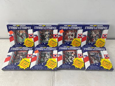 Lot of (8) 1990 Stars N Stripes Football Sealed Boxes