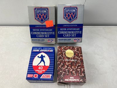 Lot of (4) Assorted 1990s Football Mini Sets