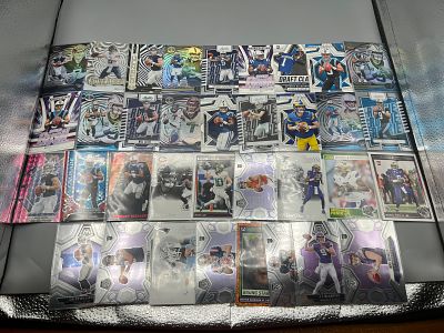 Lot of Football Star Rookie Quarterback Cards - Caleb Williams, Bo Nix, Bryce Young, CJ Stroud. 