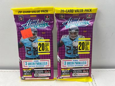 Lot of (2) 2021 Panini Absolute Memorabilia Football Sealed Value Packs - Possible Kabooms?