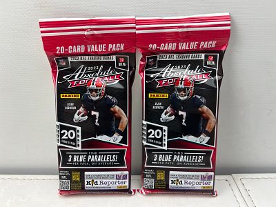 Lot of (2) 2023 Panini Absolute Memorabilia Football Sealed Value Packs - Possible Kabooms?