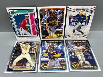 Lot of (6) Jackson Chourio Baseball Rookie Cards