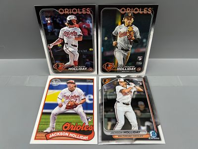 Lot of (4) Jackson Holliday Baseball Rookie Cards
