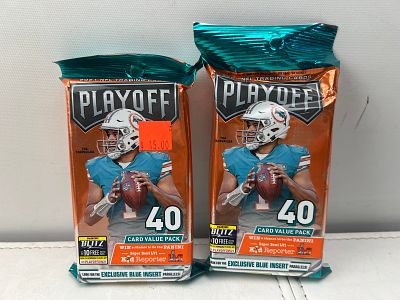 Lot of (2) 2021 Panini Playoff Football Sealed Value Packs