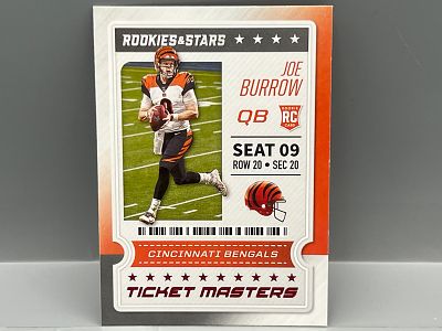 2020 Panini Rookies & Stars Joe Burrow Ticket Masters Red RC #11