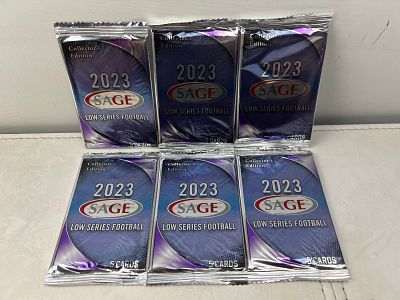 Lot of (6) 2023 Sage Low Series Football Sealed Packs