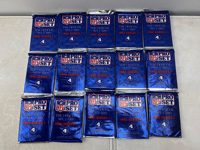 Lot of (15) 1992 Pro Set Series 1 Football Sealed Wax Packs