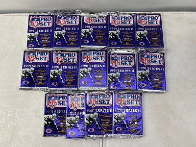 Lot of (14) 1991 Pro Set Series 1 Football Sealed Wax Packs