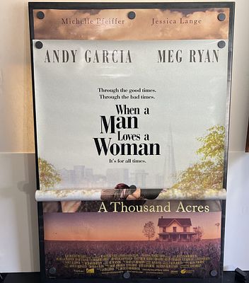 1997 A Thousand Acres & 1994 When A Man Loves A Woman Original Double Sided 27x40 Theatrical Movie. 