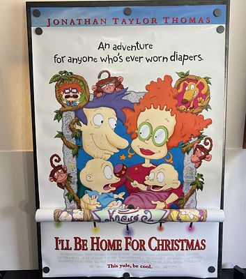 1998 Disney I'll Be Home For Christmas & 1998 The Rugrats Movie Original Double Sided 27x40. 1998 
