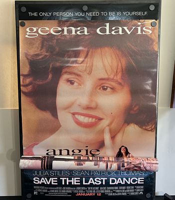 2001 Save The Last Dance & 1994 Angie Original Double Sided 27x40 Theatrical Movie Posters - Geena. 