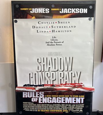 2000 Rules of Engagement & 1997 Shadow Conspiracy Original Double Sided 27x40 Theatrical Movie. 2 