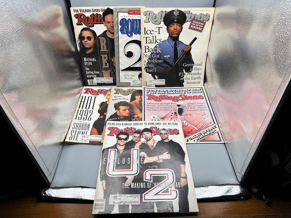 Lot of (7) Early 1990s Rolling Stone Magazines - Varying Conditions