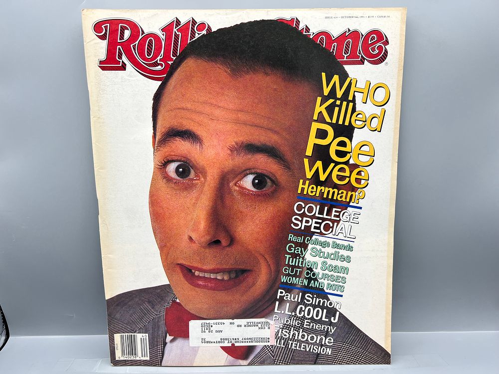 Rolling Stone Magazine October 1991 #614 W/ Pee Wee Herman Cover