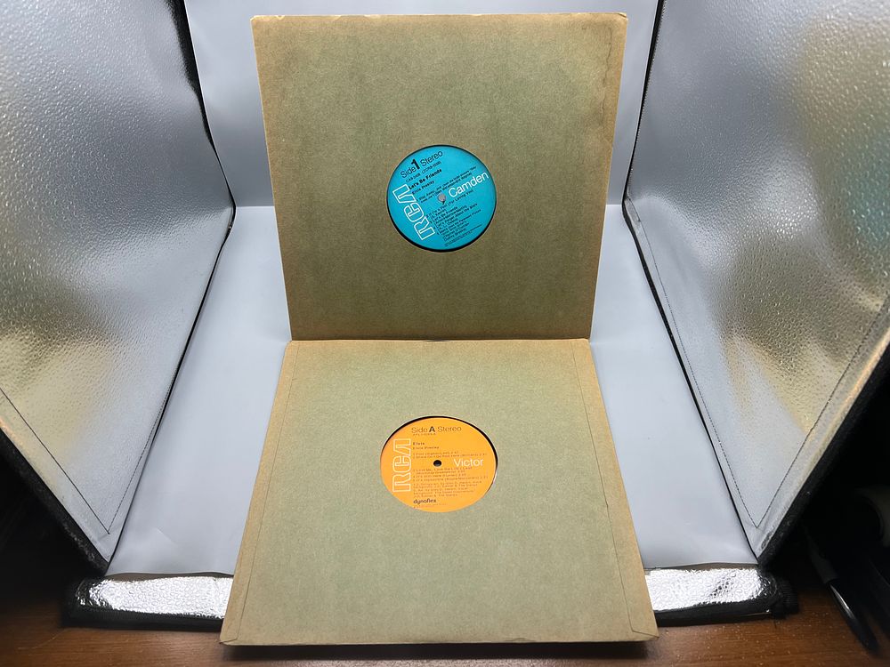 Elvis Presley 1973 Elvis & 1970 Let's Be Friends Vinyl Albums - Missing Cover Sleeves - 