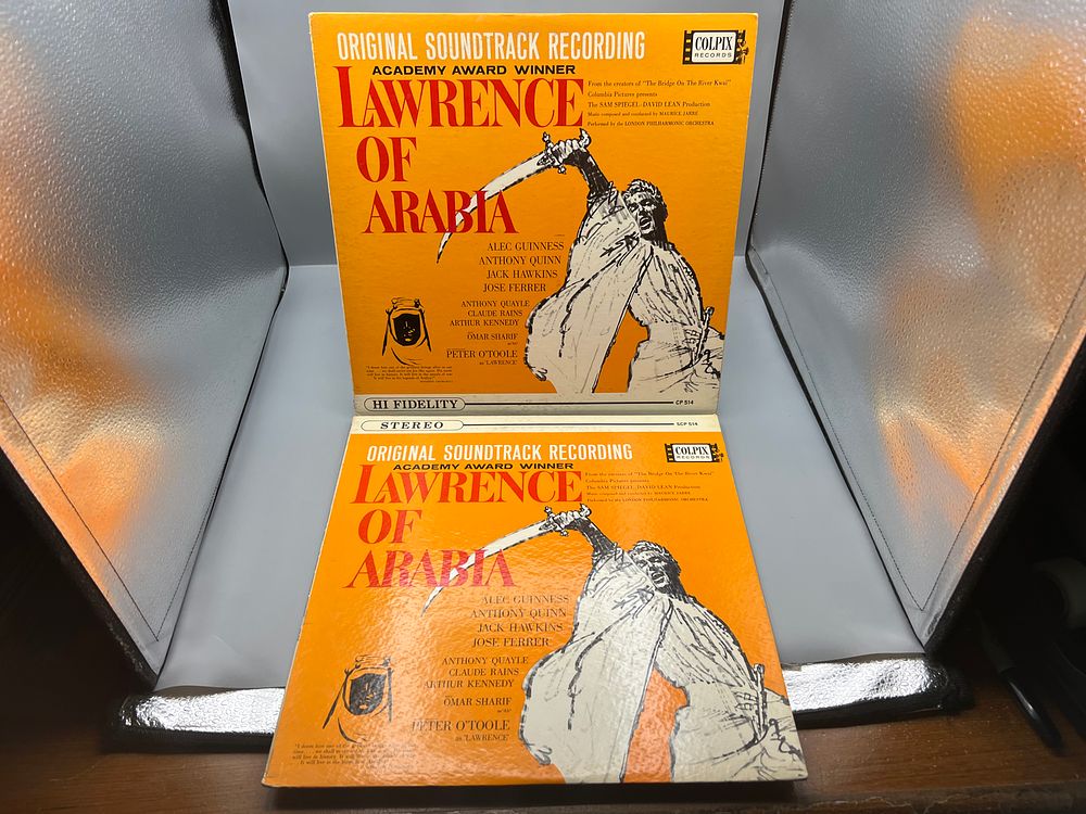 Lot of (2) 1962 Lawrence of Arabia Original Soundtrack Recording Vinyl Albums - CP 514 & SCP 