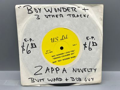1966 Frank Zappa Novelty Record - Burt Ward/Bob Guy Boy Wonder I Love You/Dear Jeepers 45 RPM
