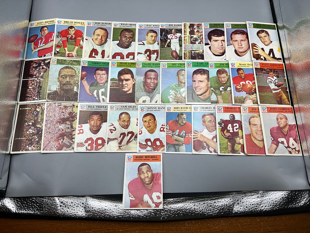 Lot of (31) 1966 Philadelphia Football Cards - Varying Conditions