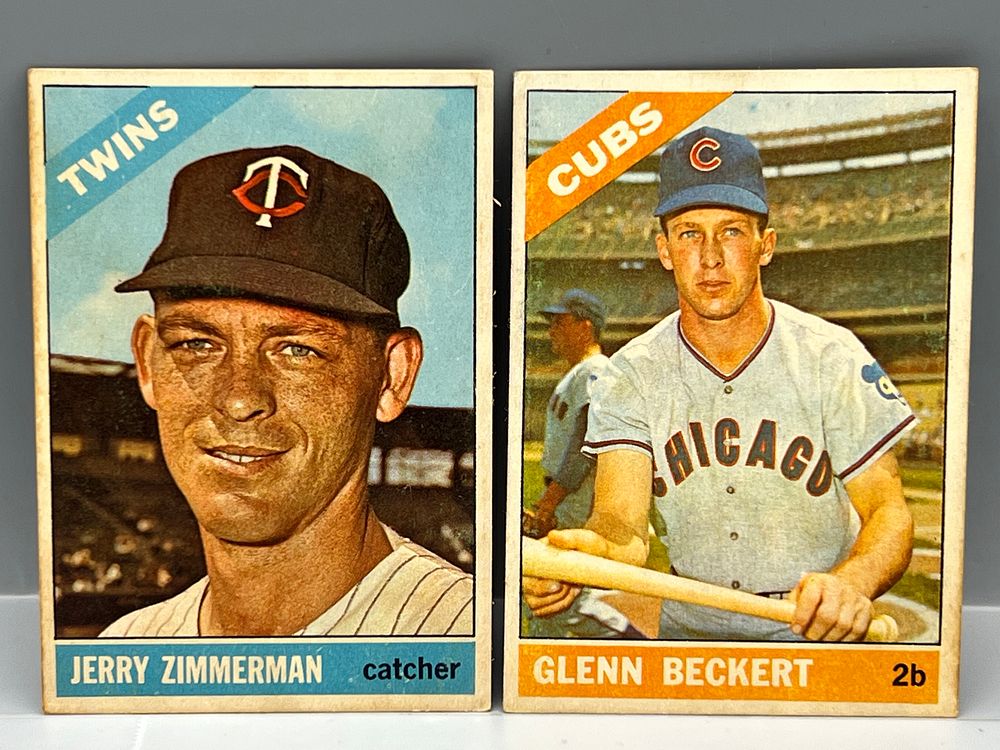 1966 Venezuelan Topps Jerry Zimmerman #73 & Glenn Beckert #232 - Tough To Find