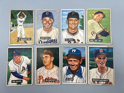 Lot of (8) 1951 Bowman Baseball - Varying Conditions