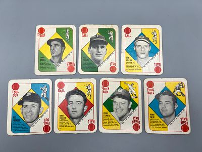 Lot of (7) 1951 Topps Red/Blue Backs - Varying Conditions