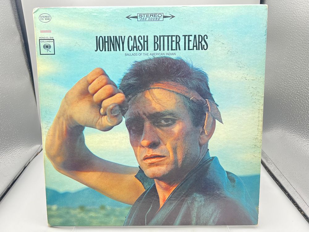 Johnny Cash: Bitter Tears - Ballads of the American Indian (1964), black lettering on '360 