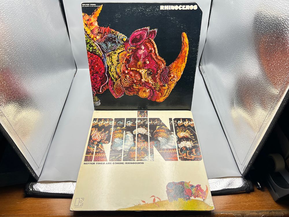 Rhinoceros (2 LP Lot): Self-titled (1970), gatefold, repress; and Better Times Are Coming 