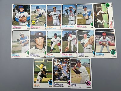 Lot of 15 - 1973 Topps Baseball Stars