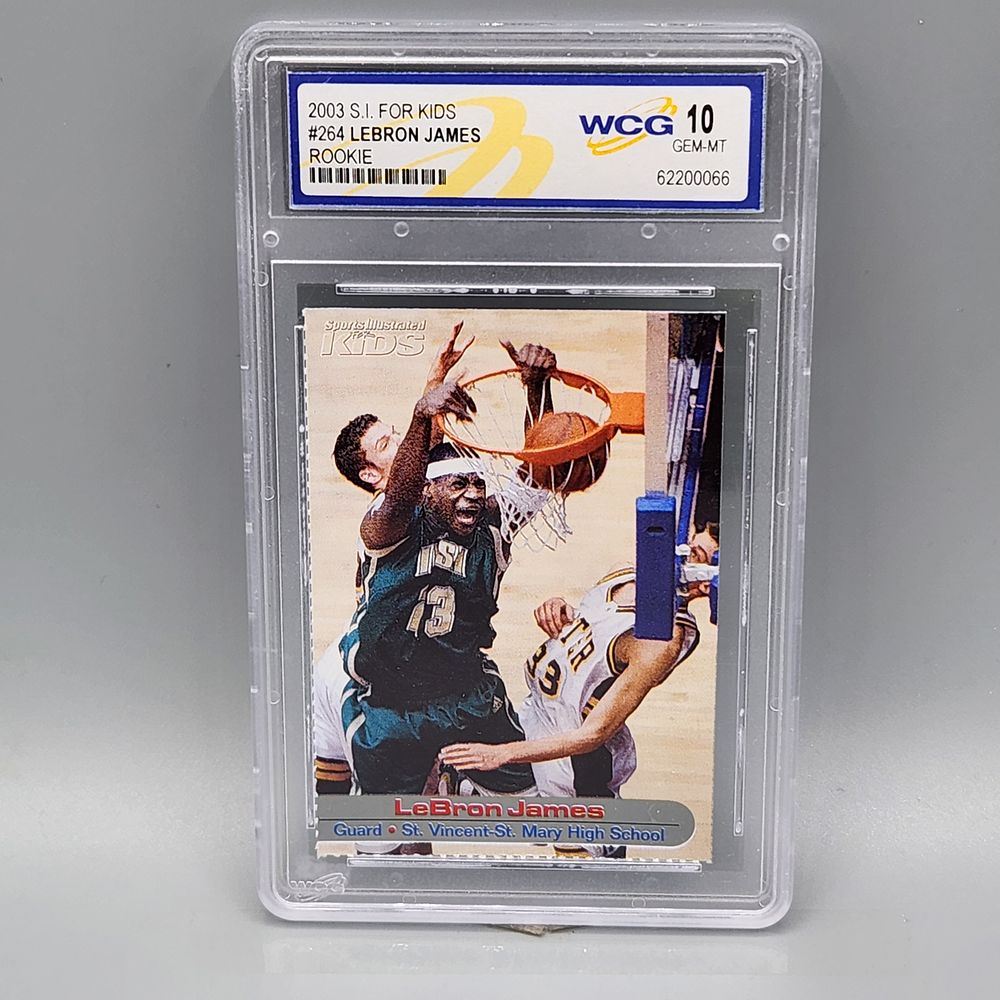 2003 Sports Illustrated For Kids LeBron James #264 Rookie - Slabbed by WCG - Future HOFer