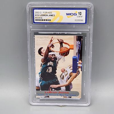 2003 Sports Illustrated For Kids LeBron James #264 Rookie - Slabbed by WCG - Future HOFer