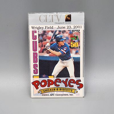 2001 Popeyes/CLTV Ryne Sandberg Cubs Giveaway /30000 - Tough To Find HOF