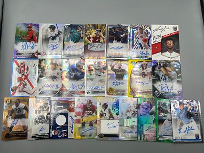 Lot of (23) Assorted Multi-Sport Modern Autograph Cards