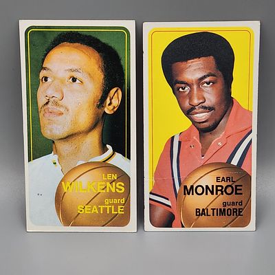 1970 Topps Earl Monroe #20 & Len Wilkens #80 - Both HOF